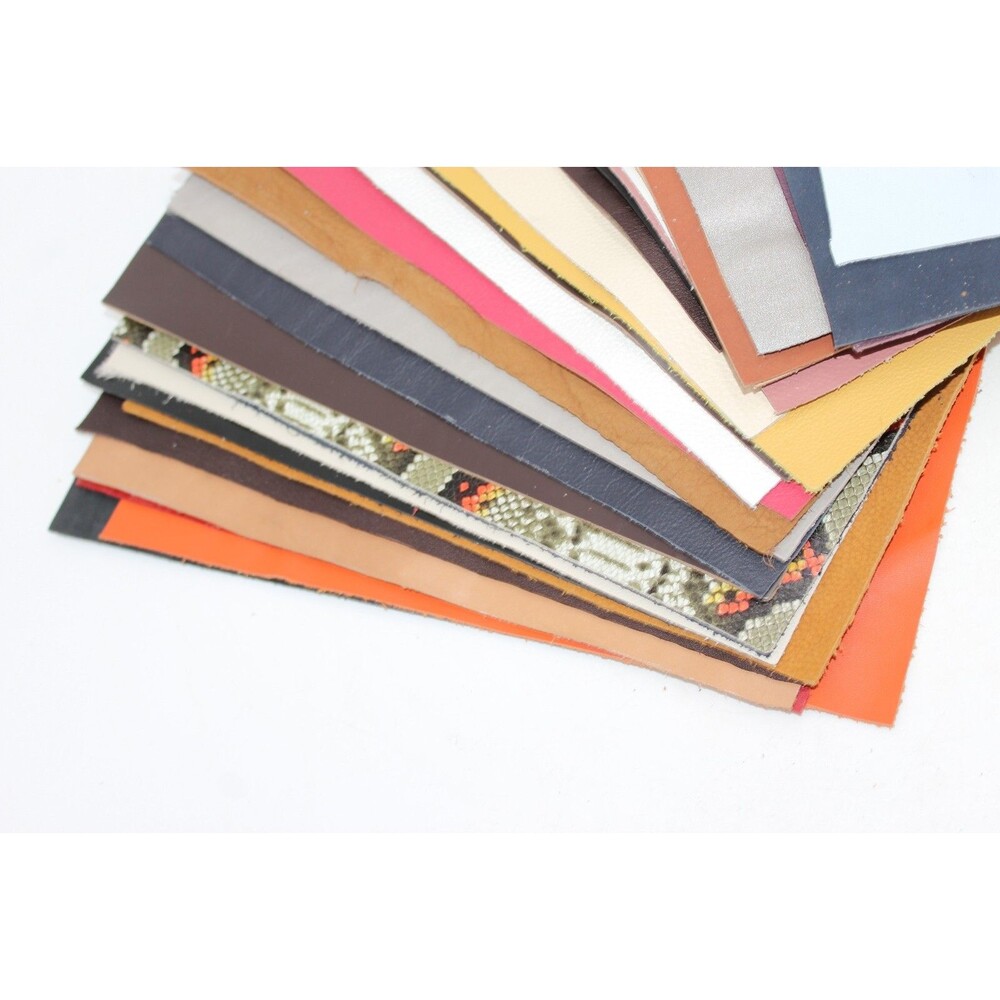 30 Real Leather Sheets Craft Cutter 8x12" Colorful Fun Patterns Colors Snake - Picture 2 of 10